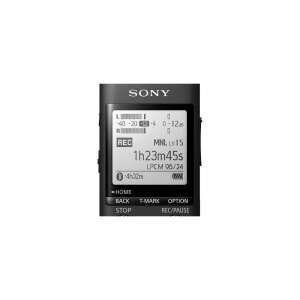 Sony PCM-A10 digitális hangrögzítő, fekete, elülső nézet, a kijelzőt és a gombokat mutatja - Irodaszer