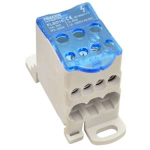 Tracon FLSO16 3×16(16)mm2 / 4×10(6)mm2/ 1000VAC/DC/ 80A nyitható fedéllel fővezetéki leágazó sorkapocs 55966438 - Sorkapocs