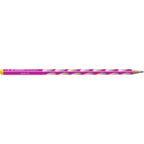 Stabilo Easygraph S HB pencil for left-handed children, pink with white dots
