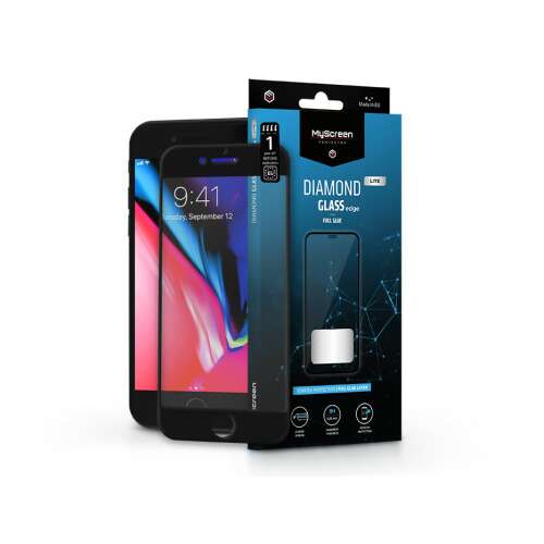 MyScreen Diamond Glass edge 2.5D edzett üveg kijelzővédő fólia iPhone 7, 8 és SE 2020 készülékekhez - Apple