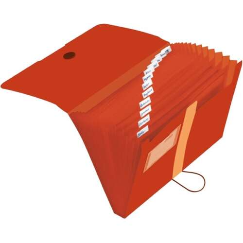 Dosar Herlitz easy orga to go GREEN A4 extensibil, portocaliu, 12 buzunare