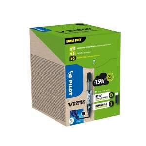 Pilot V Board Master táblafilcek, fekete, 10 db-os csomag 5 db ingyenes betéttel, bónusz csomag - Marker