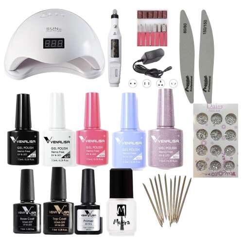 Venalisa Hema Mentes Gél lakk Kezdő Szett - UV/LED Lámpa és Csiszológép