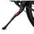 Adjustable bicycle kickstand, black, aluminum, 24-29 inch wheels, mounted on a bicycle