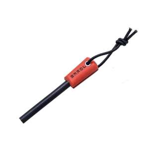 Tűzgyújtó rúd piros fogantyúval és fekete zsinórral - Díszpárna