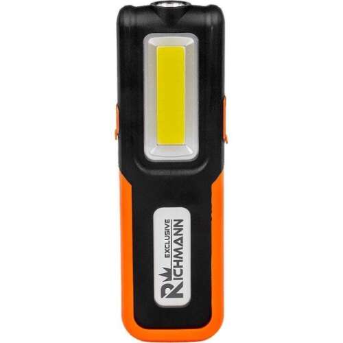 RICHMANN EXCLUSIVE Rechargeable LED Work Light, 5W COB LED + 3 LED, 400+180 lumens, with magnetic base and clip