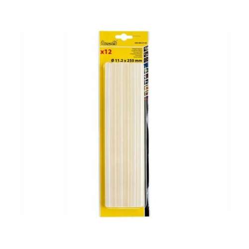 12 db átlátszó ragasztórúd forró ragasztópisztolyhoz, 11,3 x 250 mm