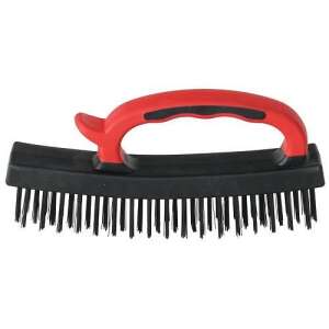 Strend Pro 160mm wire brush with handle, ideal for cleaning and scrubbing various surfaces - Wire Brush