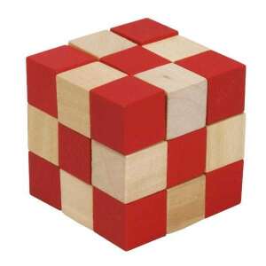 Fidolin Logikspiel mit roten Schlangenwürfeln, Holz