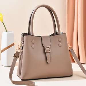 Dollcini Damenhandtasche, stilvolle PU-Ledertasche, braun - Handtaschen