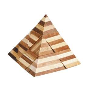 Fridolin 3D pyramid bamboo wood IQ logic puzzle - Logic Game
