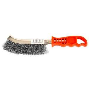 Strend Pro Half Moon Wire Brush with Steel and PVC Handle, 250mm - Wire Brush