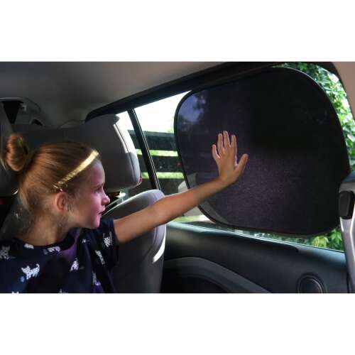 Tuloko Car Sunshade with Electrostatic Attachment, Black
