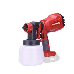 Worcraft 20V cordless paint sprayer, 1000ml capacity, 1.8-2.6mm nozzle, red and black - Paint Sprayer and System