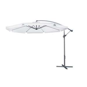 Слънчев чадър IsoTrade Malatec 300 cm, бял, с рамо - Навес и сянка