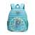 S-COOL Elephant óvodai hátizsák 3 zsebbel, kék-zöld csíkos mintával, elülső nézet