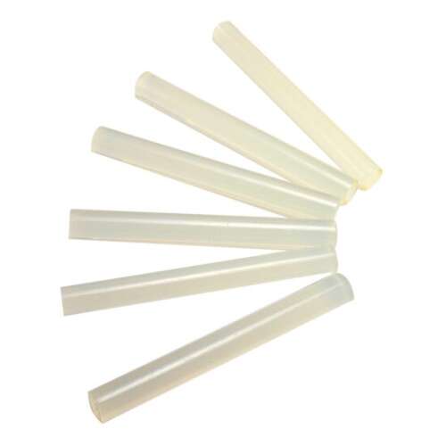 6 pack of clear silicone glue sticks for hot glue gun, 11x150 mm