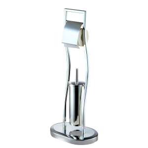 Hullámos WC-papír tartó és WC-kefe, 30 x 20 x 75 cm AWD02070134