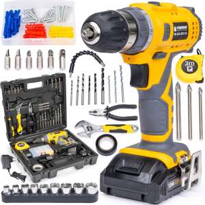 Zestaw wkrętaków akumulatorowych 100el PM-WA-20V2-SU 55983952 - Powermat Wiertarka i śrubokręt