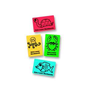 Koh-I-Noor Hardtmuth radír készlet tengeri állatokkal, tartalmazza a teknőst, polipot, rákot és halat - Radír