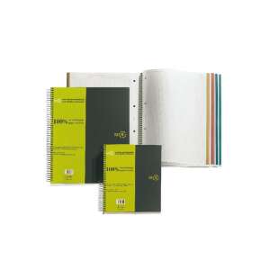 Miquelrius Recycled A4 Spiralblock, 4x30 karierte Seiten, schwarzer Einband - Miquelrius Hefte