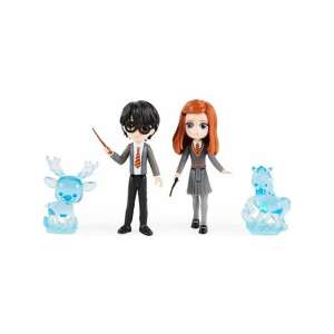 Figurki Harry'ego Pottera i Ginny Weasley z ich Patronusami - jeleniem i koniem, z kolekcji Magical Minis Wizarding World - Spin Master