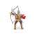 Papo Medieval Archer Figure, red and yellow armor, holding a bow and arrow, toy figure for kids