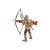 Papo Medieval Archer Figure, red and yellow armor, holding a bow and arrow, toy figure for kids