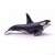 Papo Killer Whale Figurine, realistic black and white killer whale toy for kids, side view