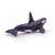 Papo Killer Whale Figurine, realistic black and white killer whale toy for kids, side view