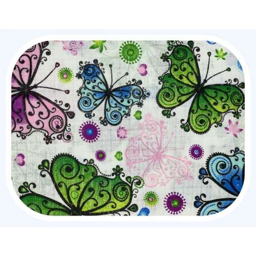Pepita quality textile diaper with butterflies pattern