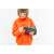 Child holding Bosch cordless hammer drill toy for kids, green and red