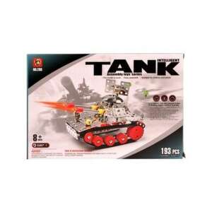 Metal construction tank, 193 pieces, intelligent assembly toys series, for kids and adults, 8+ years - Metal building toy