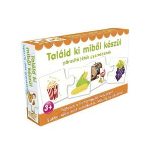 Találd ki miből készül joc de potrivire pentru copii, joc de puzzle educativ pentru preșcolari - Premergatoare, Premergatoare și Jocuri de dezvoltare pentru copii mici