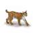 Papo Lynx figurine, realistic wild animal toy for kids, brown and black spotted fur, walking pose, side view