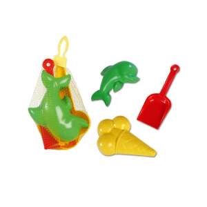 Sandspielzeug-Set mit Delfin, Eiswaffel und Schaufel - Strandspielzeug