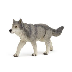 Papo Grey Wolf Figure - Detailed Animal Collectible - Papo Figure