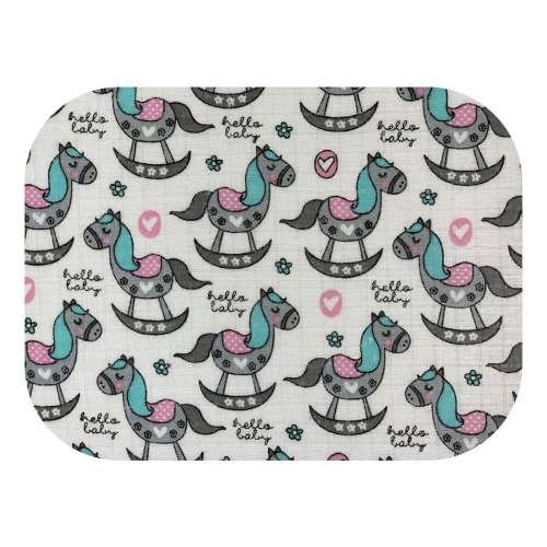 Scutec textil de calitate Ega - calut balansoar # albastru- pink  (L005)