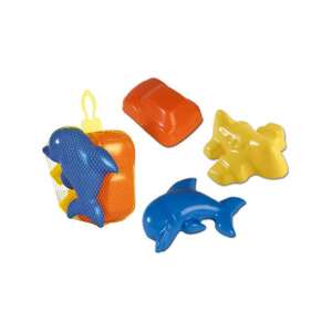 Homokozó formák szett delfin, autó, repülő és vödör formákkal - Szabadtéri játék és felszerelés