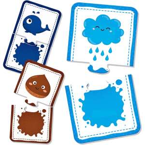 Lisciani Montessori Baby Touch Logic color matching game pieces - Lisciani