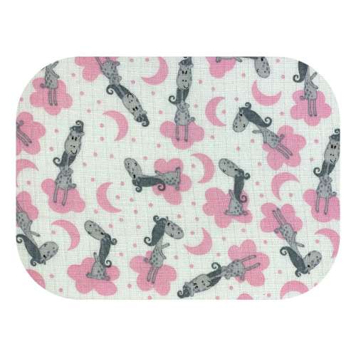 Ega kvalitná Textilná plienka - Žirafa #ružová-sivá (L006)