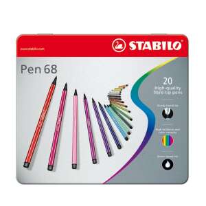 Stabilo Pen 68, 20er Pack hochwertiger Filzstifte in einer Metalldose - Zeichengeräte