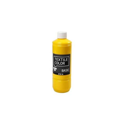 Creall Textilfarbe Basic gelbe Farbe, 500 ml Flasche