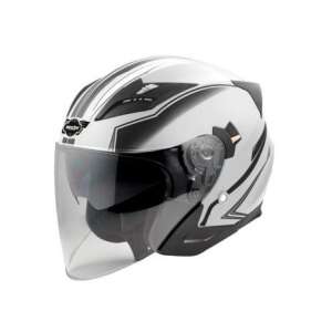 HECHT 51627 XL Offener Motorradhelm mit Visier - Schutzausrüstung für Motorräder