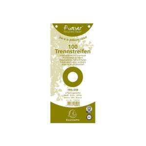 100 Stück Exacompta weiße Trennstreifen, 105x240mm, aus Recyclingpapier - Register & Trennblätter