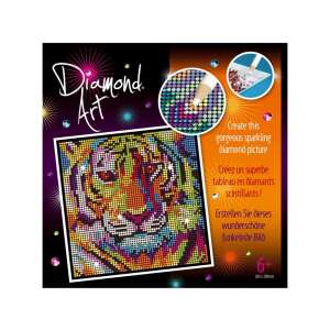 Diamant-Malerei-Set Tiger, erstelle dein eigenes funkelndes Tigerbild mit bunten Strasssteinen - Kunst & Handwerk Sets