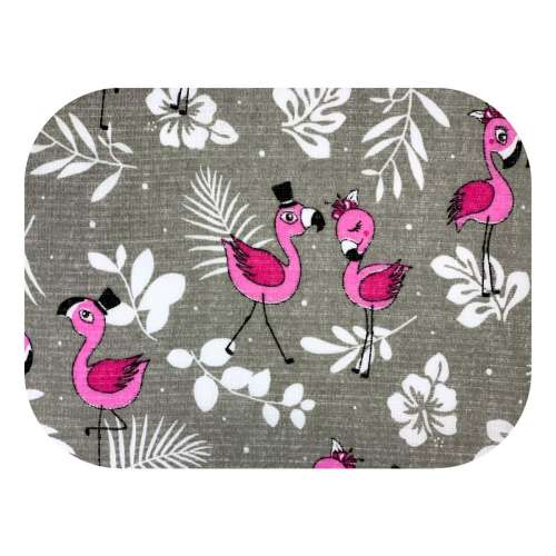 LittleONE by Pepita minőségi Textil pelenka - Szerelmes Flamingó #szürke-pink (L009) 31314131