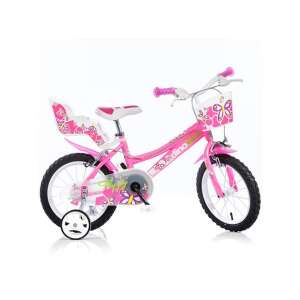 Flappy rózsaszín-fehér kerékpár 16-os méretben 85107552 