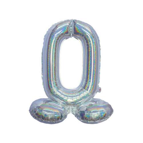 Srebrna hologramska balonska lopta - 0 85619090