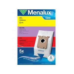 Menalux 1840 vacuum cleaner dust bags, 5 pack with 1 microfilter, compatible with AEG, Nilfisk, AFK, Samsung, Sanyo, Solac - Menalux
